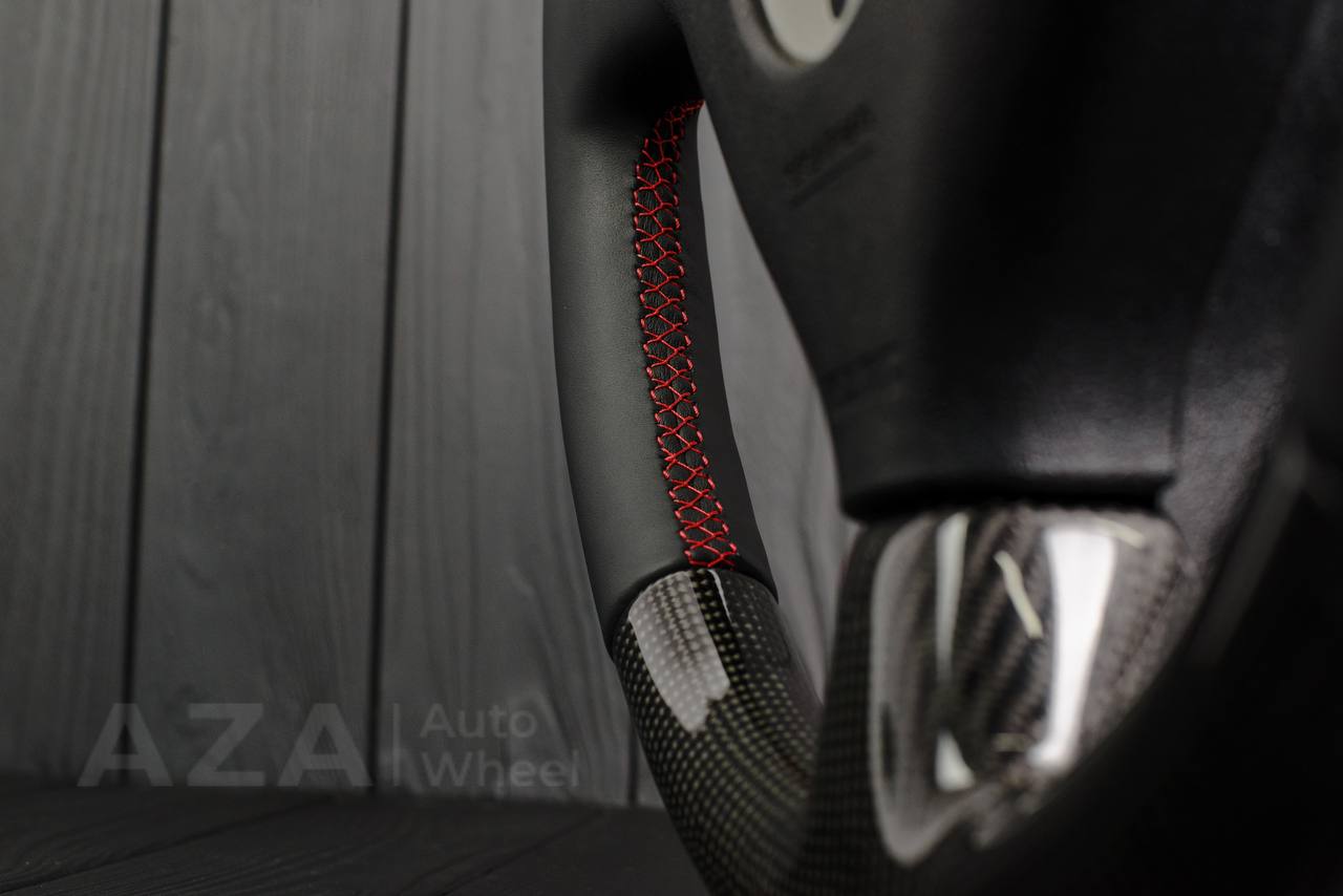 Steering wheel Mitsubishi Lancer Evolution 4 Carbon fiber/Napa (can be any color) - Image 7