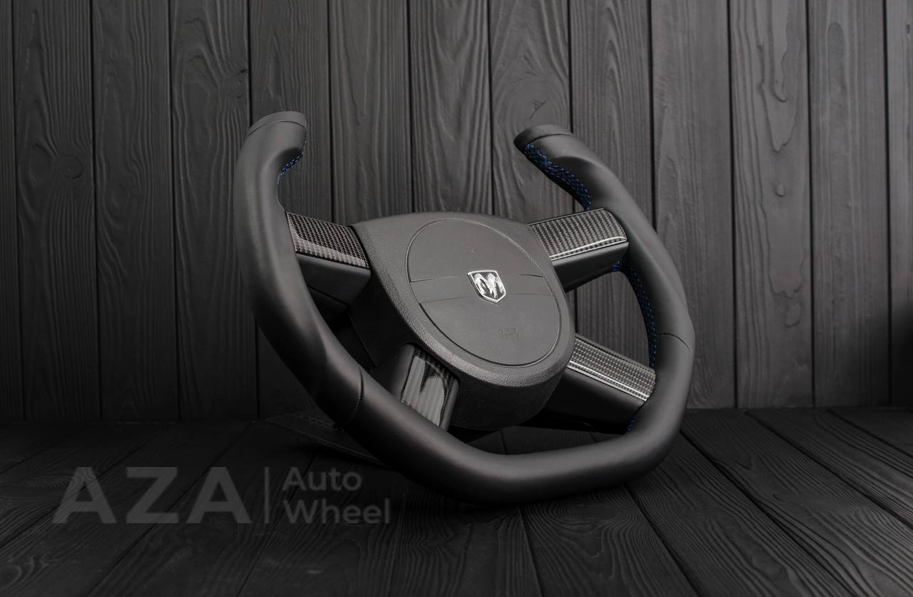 Steering wheel 2005-2010 Dodge Charger/Challenger Jet style Сarbon fiber/Napa (can be any color) - Image 4