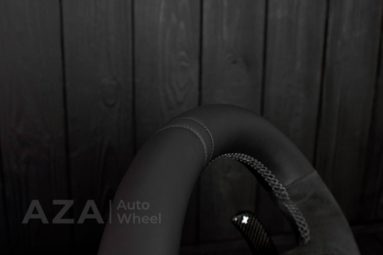 Steering wheel 2020+ TOYOTA SUPRA A90/A91+ Carbon fiber/Napa/Alcantara/Black stripe (can be any color) - Image 14
