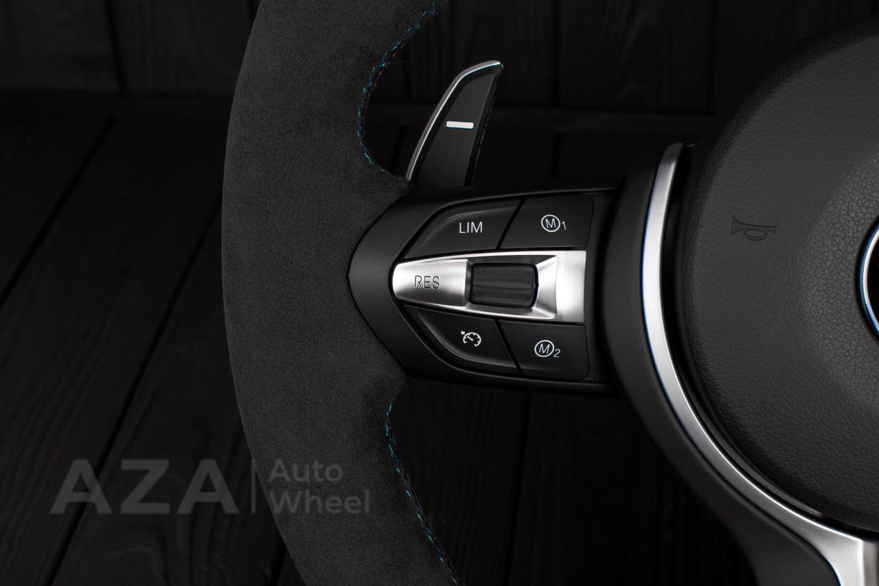 Steering wheel BMW F8X No trim Napa/Alcantara/Blue stripe (can be any color, can be heated) - Image 11