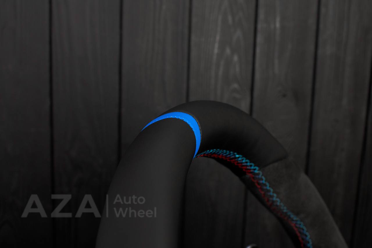 Steering wheel BMW F8X No trim Napa/Alcantara/Blue stripe (can be any color, can be heated) - Image 10