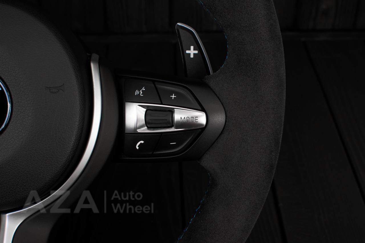 Steering wheel BMW F8X No trim Napa/Alcantara/Blue stripe (can be any color, can be heated) - Image 9
