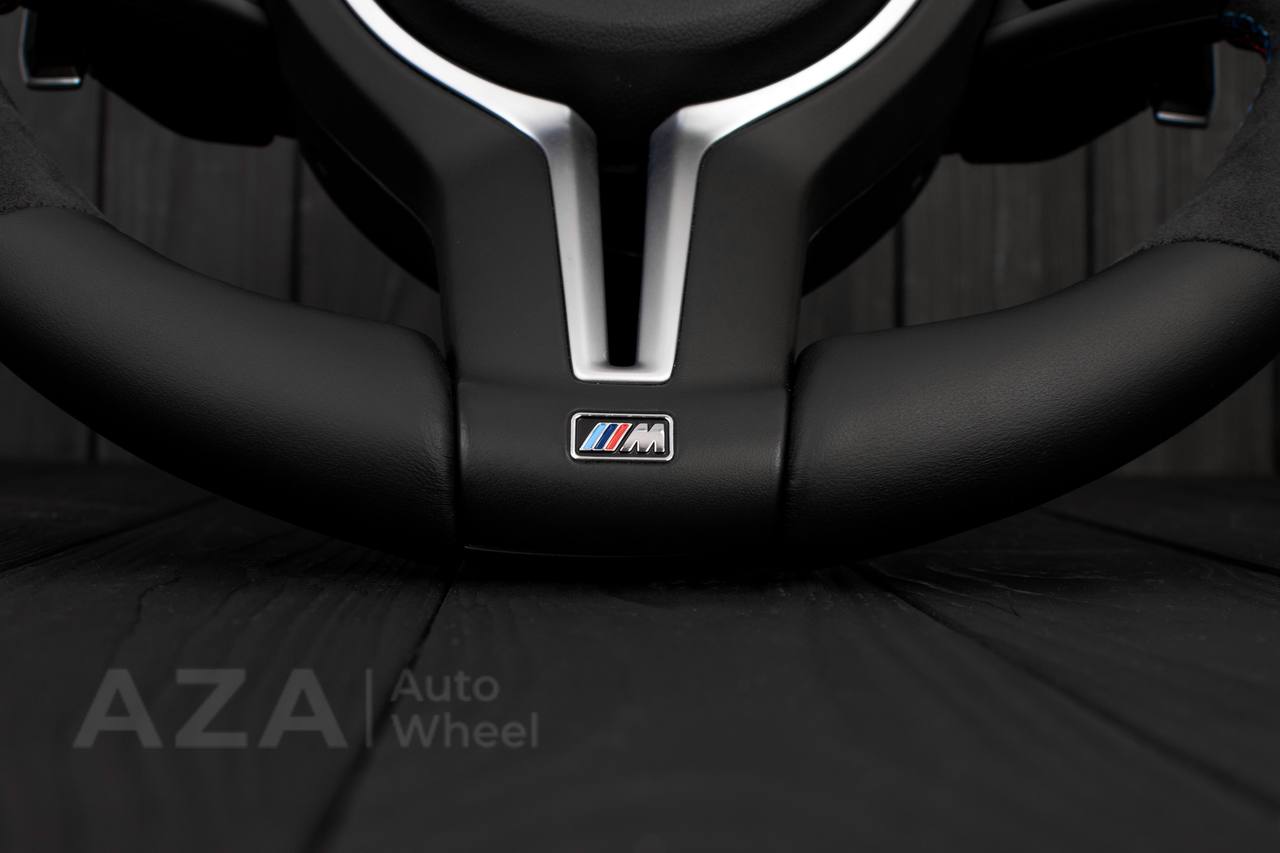 Steering wheel BMW F8X No trim Napa/Alcantara/Blue stripe (can be any color, can be heated) - Image 7
