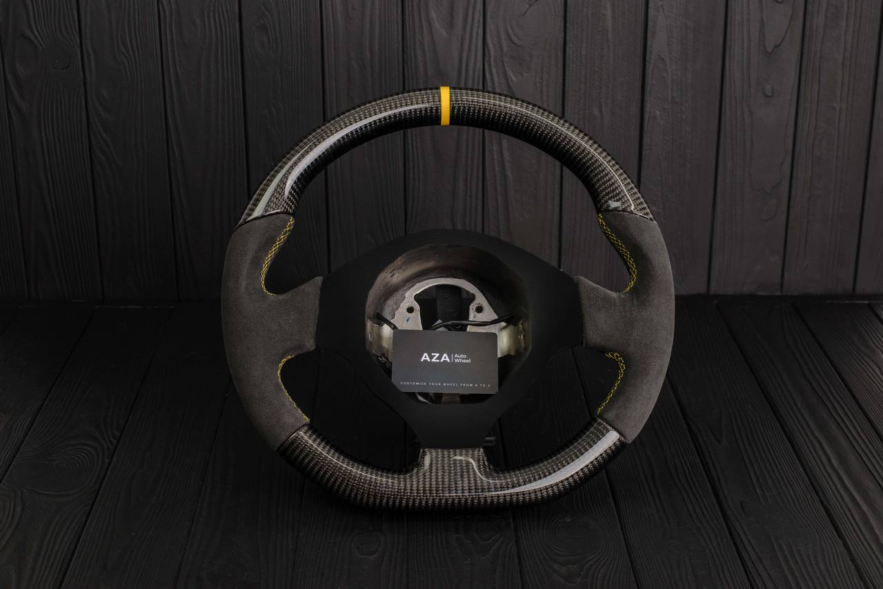 Steering wheel Lamborghini Murcielago SERVICE/LABOR Carbon Fiber/Alcantara/Yellow stripe