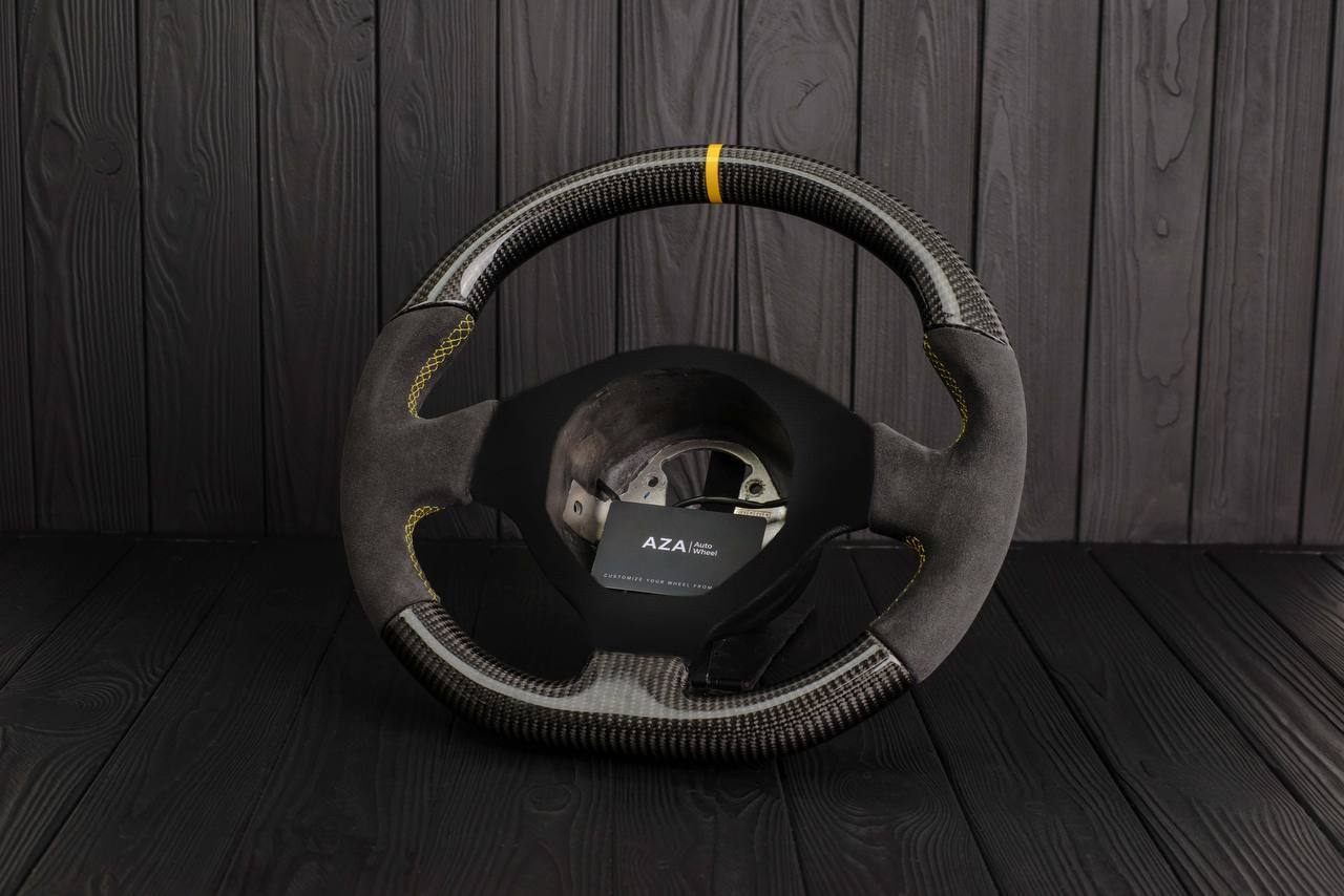 Steering wheel Lamborghini Murcielago SERVICE/LABOR Carbon Fiber/Alcantara/Yellow stripe - Image 5