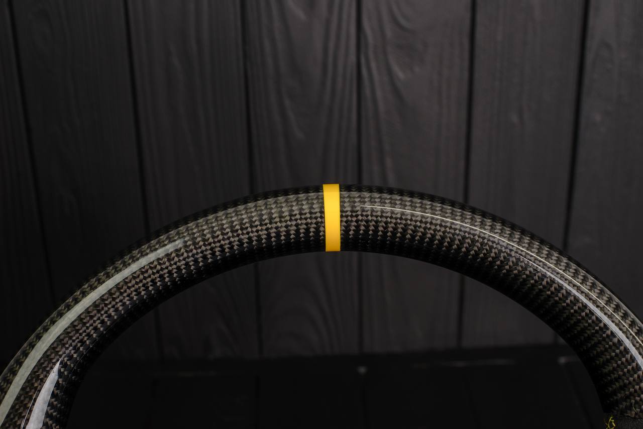 Steering wheel Lamborghini Murcielago SERVICE/LABOR Carbon Fiber/Alcantara/Yellow stripe - Image 14