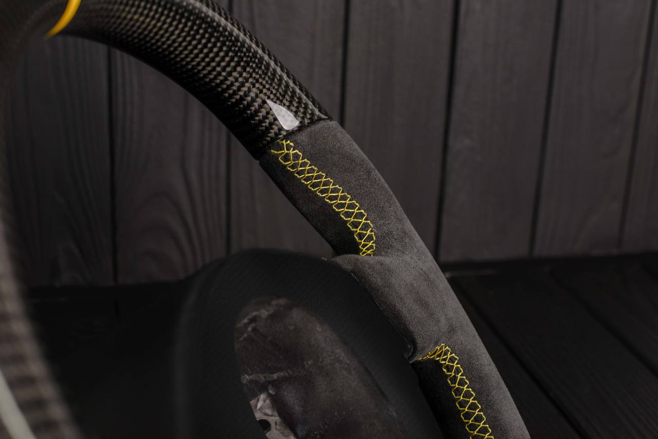 Steering wheel Lamborghini Murcielago SERVICE/LABOR Carbon Fiber/Alcantara/Yellow stripe - Image 13