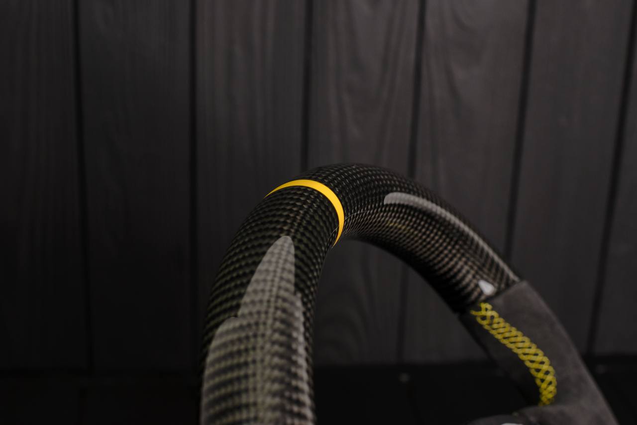 Steering wheel Lamborghini Murcielago SERVICE/LABOR Carbon Fiber/Alcantara/Yellow stripe - Image 12