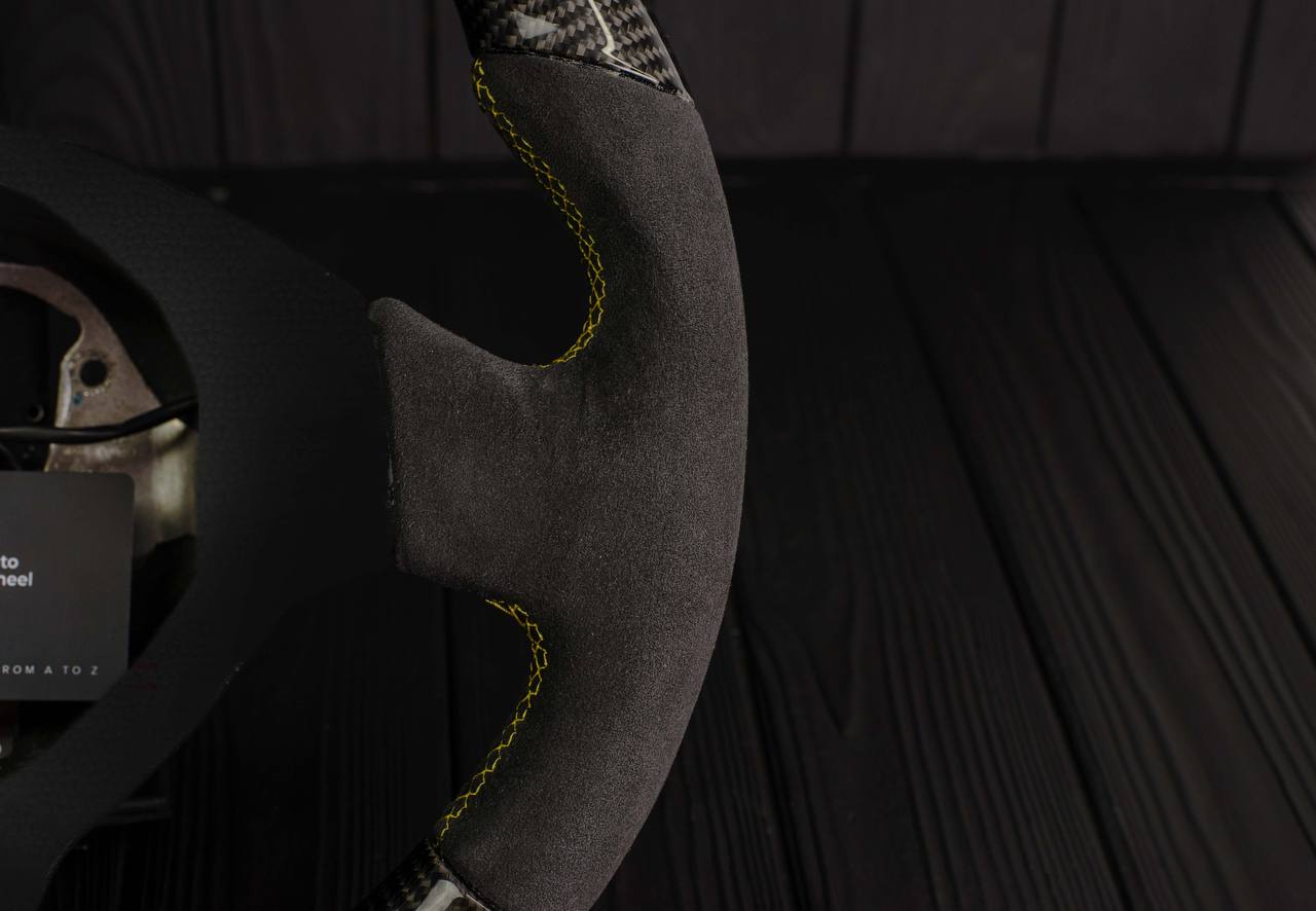Steering wheel Lamborghini Murcielago SERVICE/LABOR Carbon Fiber/Alcantara/Yellow stripe - Image 11