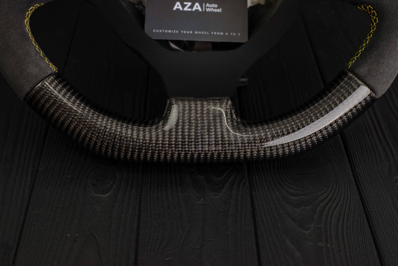 Steering wheel Lamborghini Murcielago SERVICE/LABOR Carbon Fiber/Alcantara/Yellow stripe - Image 8