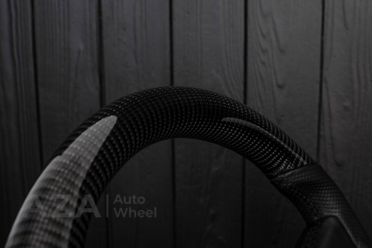 Steering wheel GM, OBS Silverado (1988-1994) Carbon fiber/Perforated leather (can be any color stitch) - Image 7