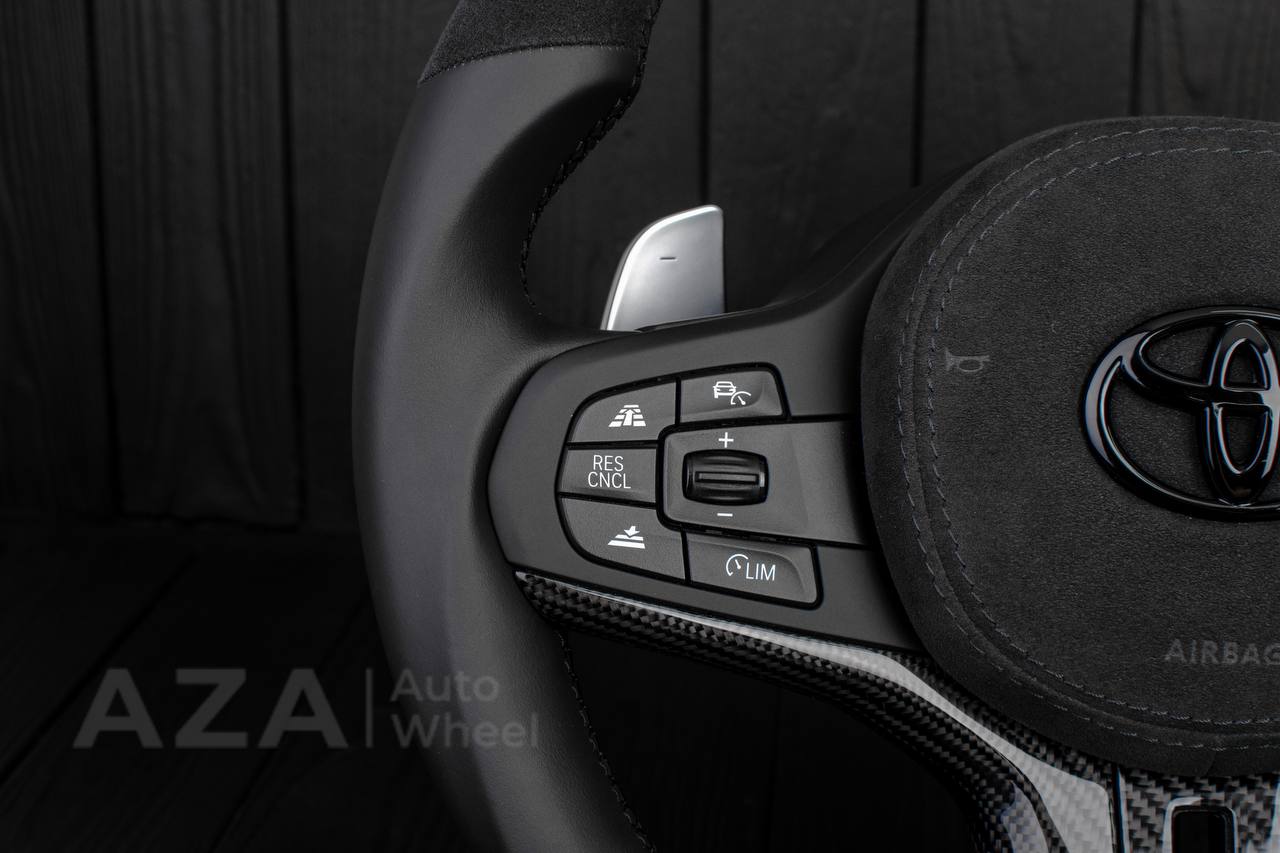 Steering wheel BMW M4 TO 2020+ TOYOTA SUPRA A90/A91 RETROFIT (comes complete with air bag and buttons, can choose any color stripe and stitching) - Image 11