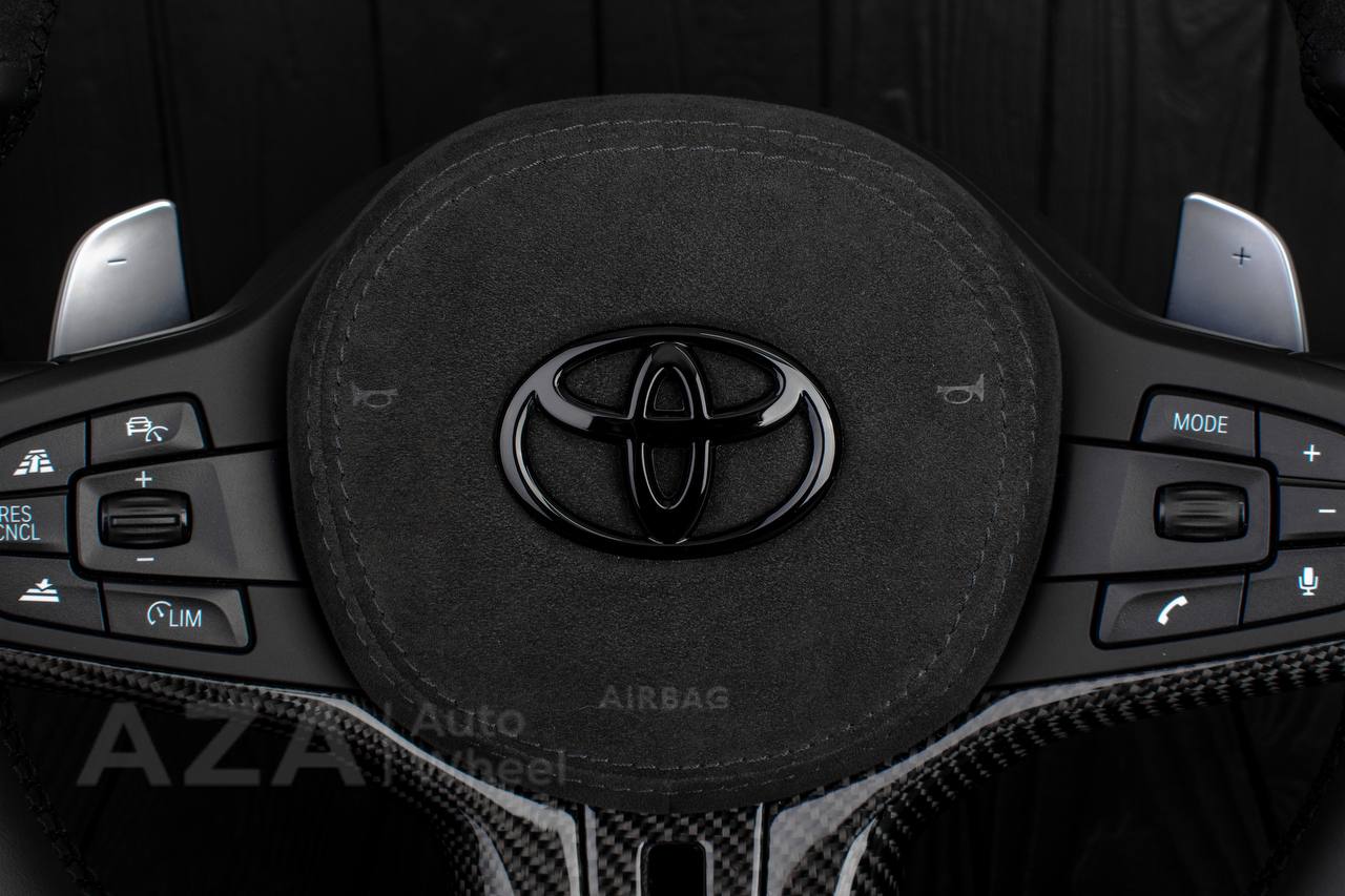 Steering wheel BMW M4 TO 2020+ TOYOTA SUPRA A90/A91 RETROFIT (comes complete with air bag and buttons, can choose any color stripe and stitching) - Image 17