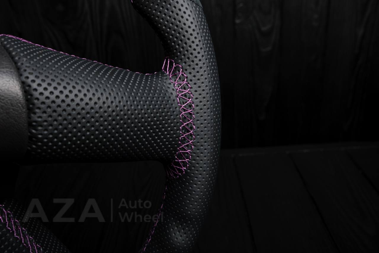 Steering wheel Hummer H2 Alcantara/Perforated leather/Purple stripe - Image 13