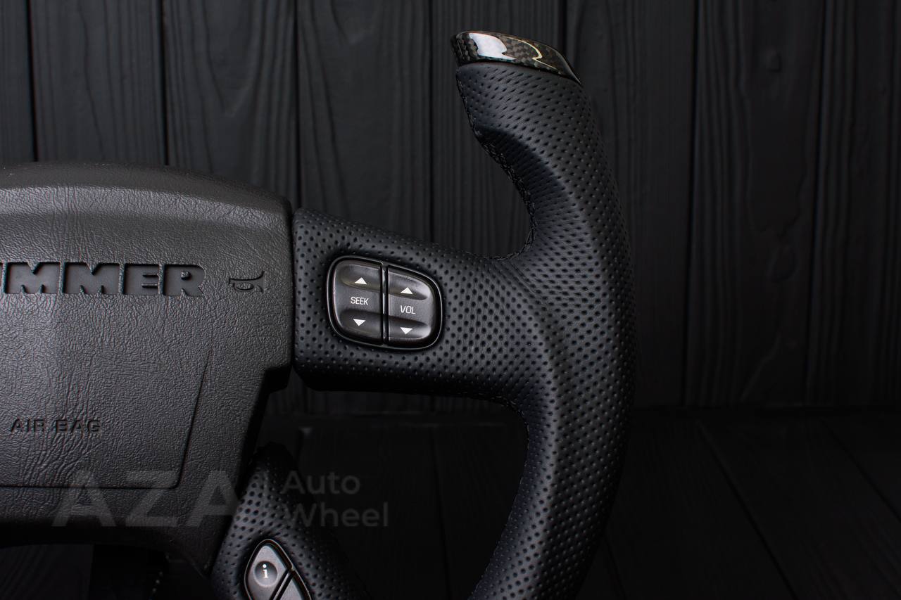 Steering wheel Hummer H2 Jet style Carbon fiber/Perforated leather - Image 5