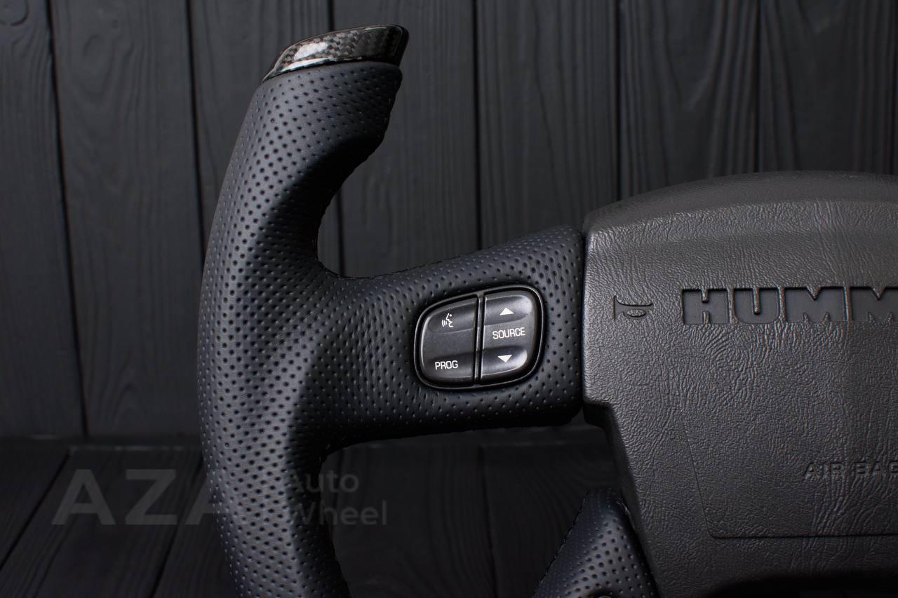 Steering wheel Hummer H2 Jet style Carbon fiber/Perforated leather - Image 6