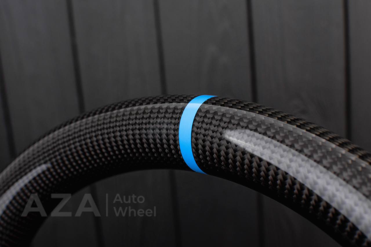 Steering wheel BMW i3 Carbon fiber/Napa/Blue stripe - Image 6