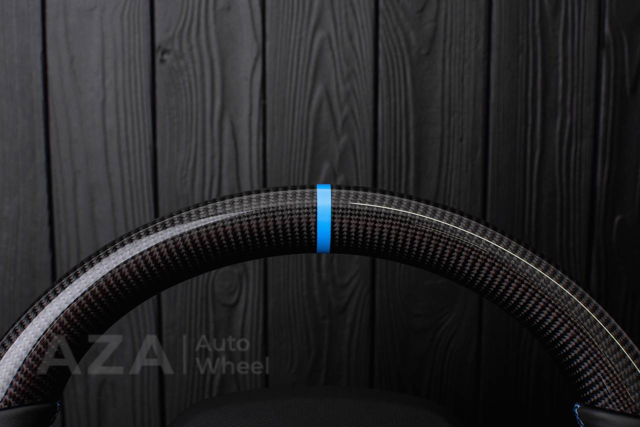 Steering wheel BMW i3 Carbon fiber/Napa/Blue stripe - Image 7