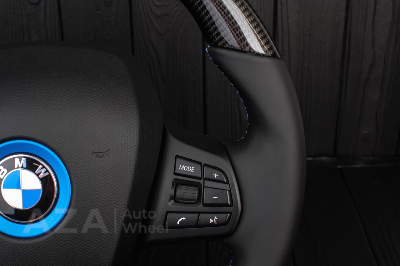 Steering wheel BMW i3 Carbon fiber/Napa/Blue stripe - Image 17