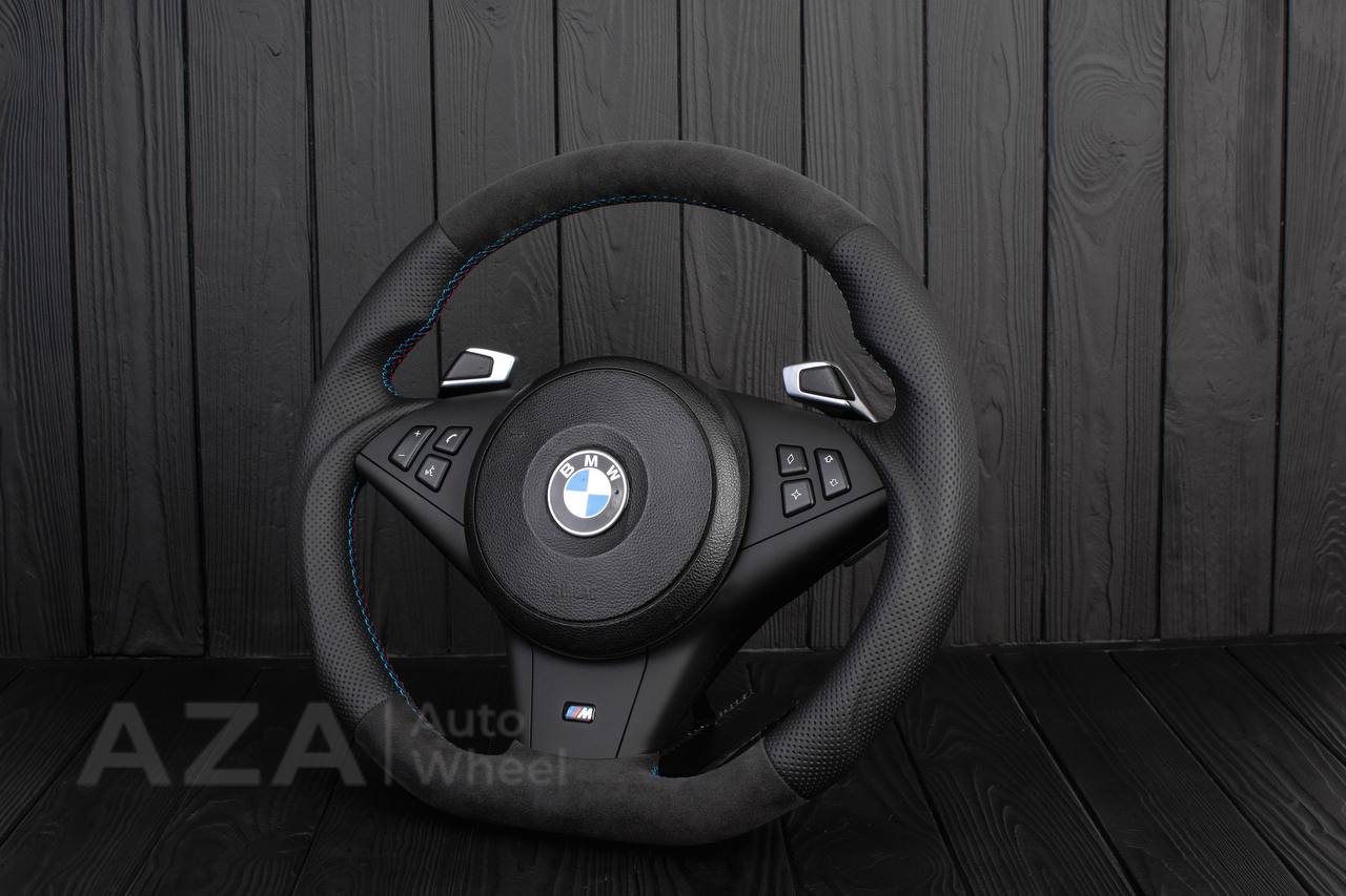 Steering wheel BMW E6X Alcantara/Perforated leather - Image 4