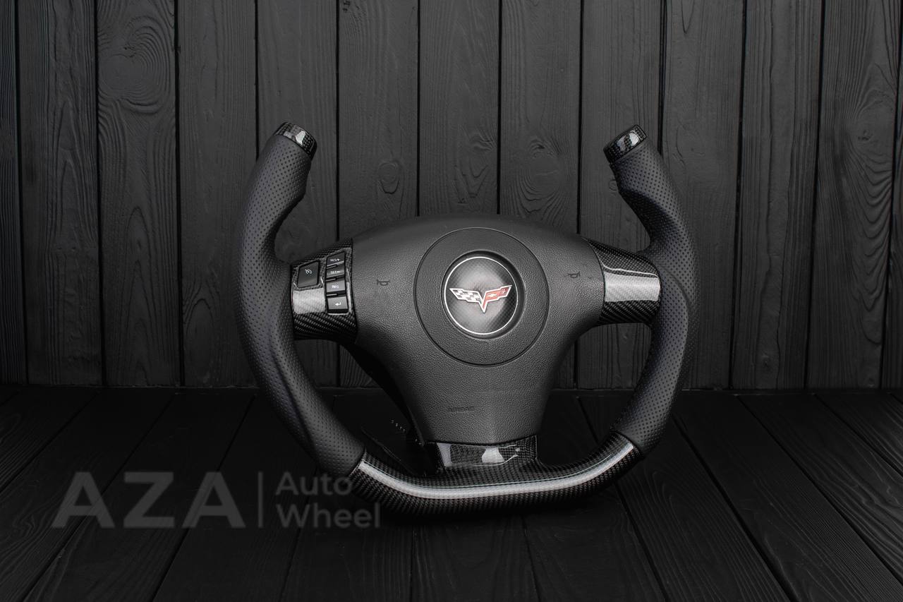 Steering wheel 2006-2011 Corvette C6 Jet style Carbon fiber/Perforated leather - Image 5