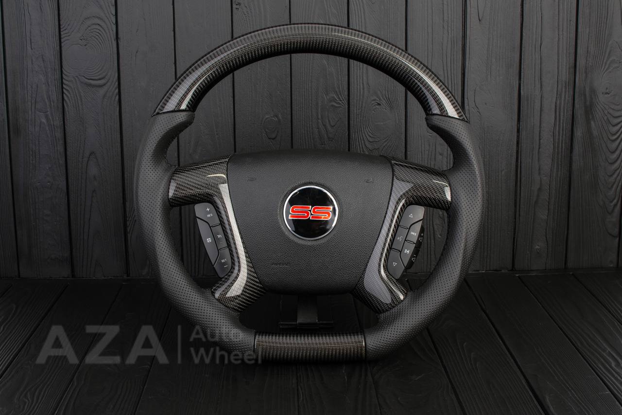 Steering wheel GM SILVERADO, SIERRA, ESCALADE, 2007-2014 Carbon fiber/Perforated leather