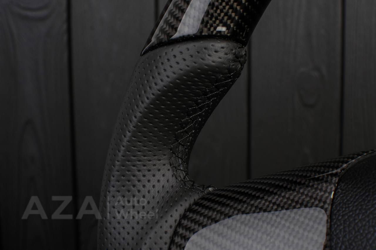 Steering wheel GM SILVERADO, SIERRA, ESCALADE, 2007-2014 Carbon fiber/Perforated leather - Image 9