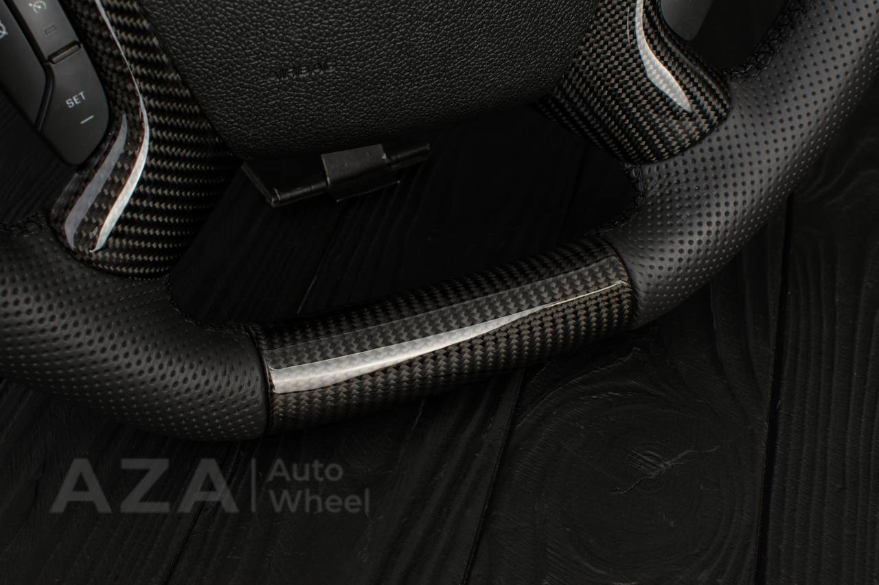 Steering wheel GM SILVERADO, SIERRA, ESCALADE, 2007-2014 Carbon fiber/Perforated leather - Image 12