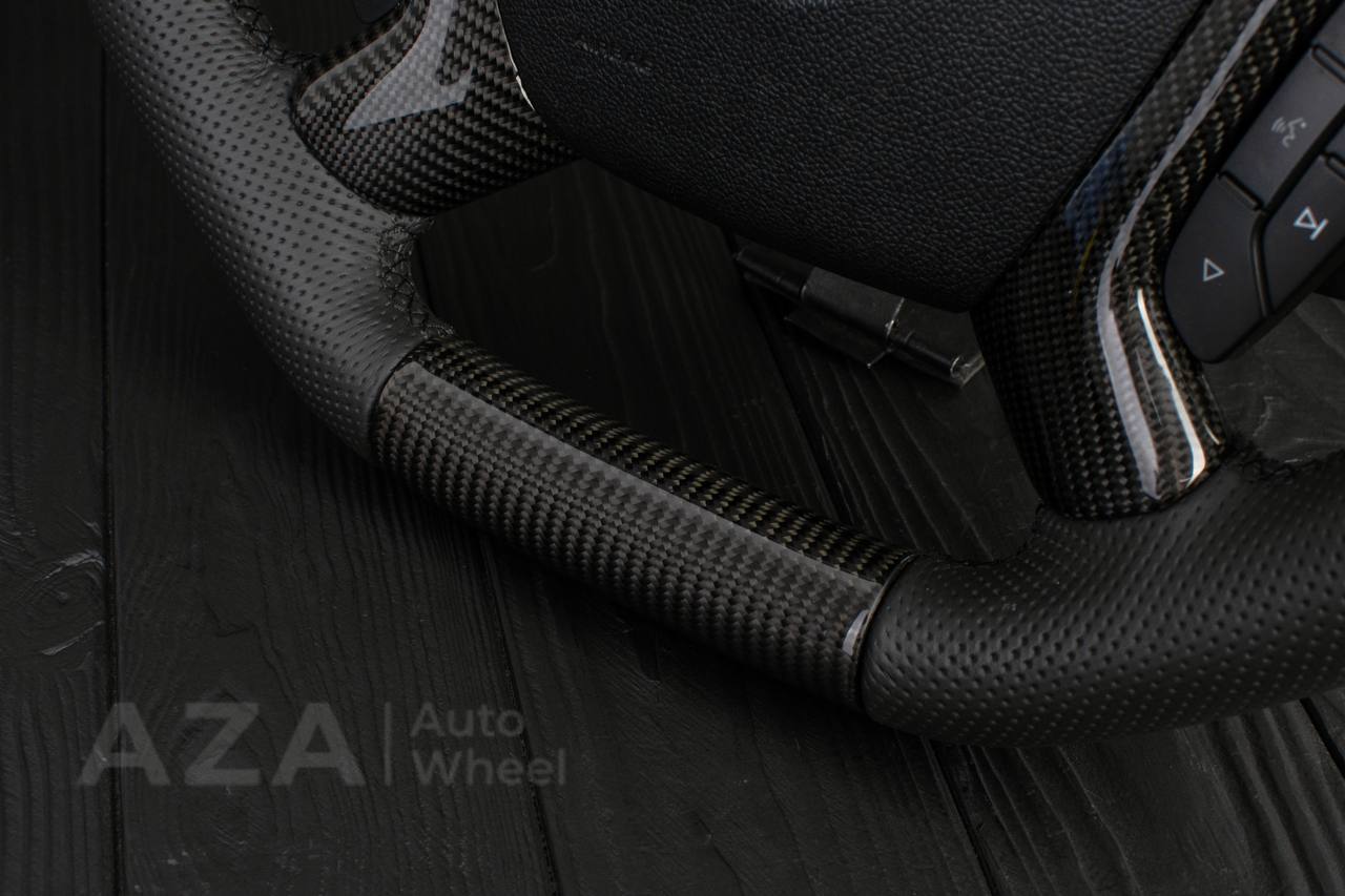 Steering wheel GM SILVERADO, SIERRA, ESCALADE, 2007-2014 Carbon fiber/Perforated leather - Image 14