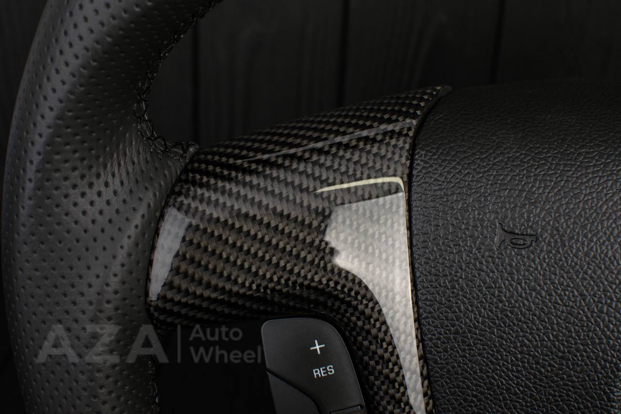 Steering wheel GM SILVERADO, SIERRA, ESCALADE, 2007-2014 Carbon fiber/Perforated leather - Image 16