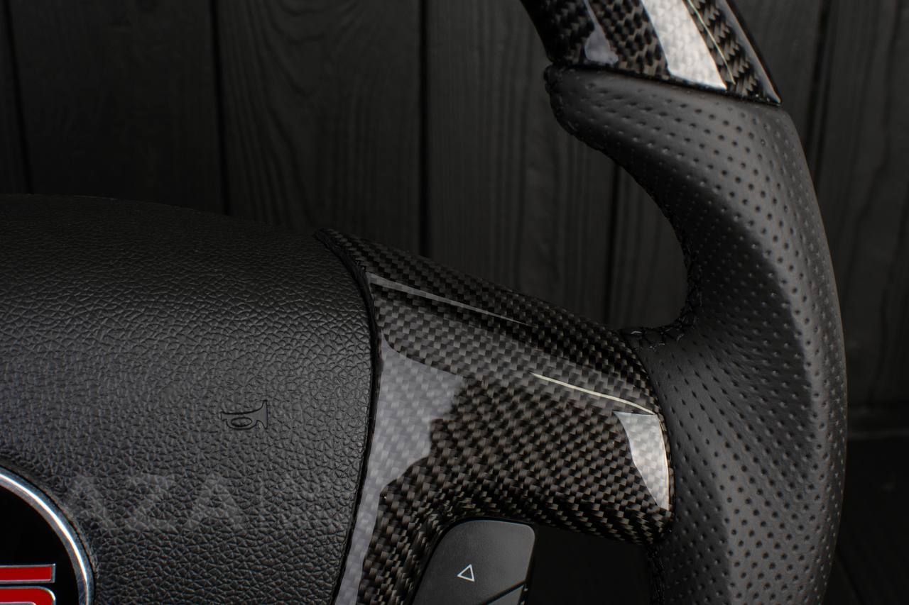 Steering wheel GM SILVERADO, SIERRA, ESCALADE, 2007-2014 Carbon fiber/Perforated leather - Image 17