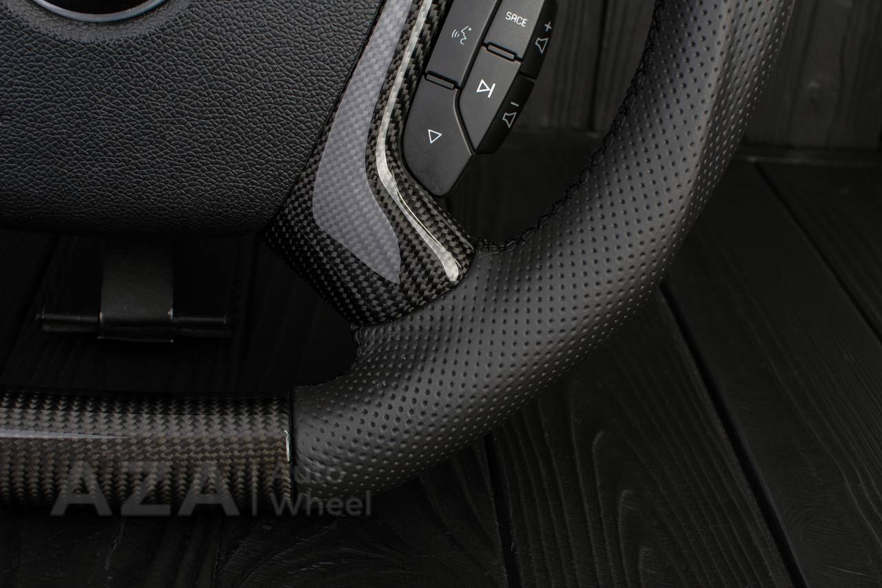 Steering wheel GM SILVERADO, SIERRA, ESCALADE, 2007-2014 Carbon fiber/Perforated leather - Image 18