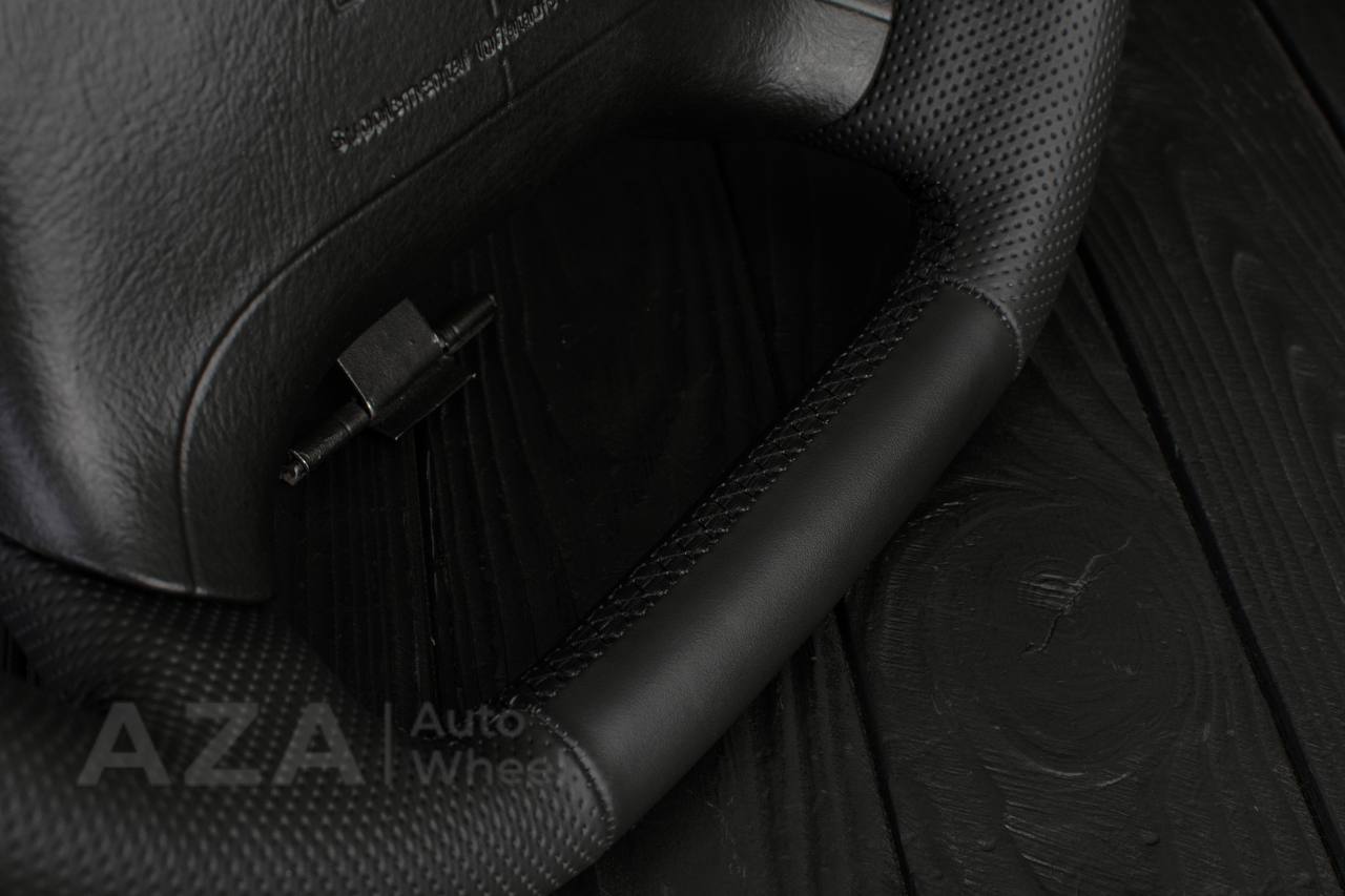 Steering wheel GM, Tahoe, Silverado, Sierra truck (1995-1997) Carbon fiber/Napa/Perforated leather/Red stripe (can be any color) - Image 12