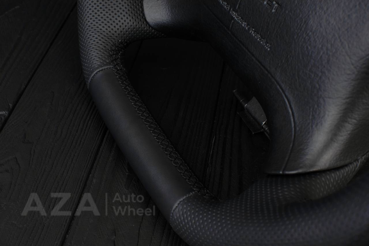 Steering wheel GM, Tahoe, Silverado, Sierra truck (1995-1997) Carbon fiber/Napa/Perforated leather/Red stripe (can be any color) - Image 13