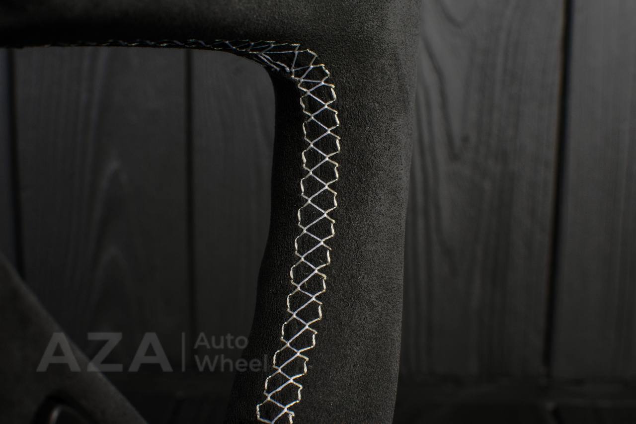 Steering wheel GM, Silverado, Sierra, Yukon, H2, Trailblazer (2003+) Forged carbon fiber/Alcantara/Yellow stripe (can be any color) - Image 18