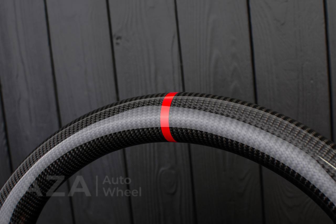 Steering Wheel Dodge 2004-2008 Carbon fiber/Alcantara/Red stripe - Image 6