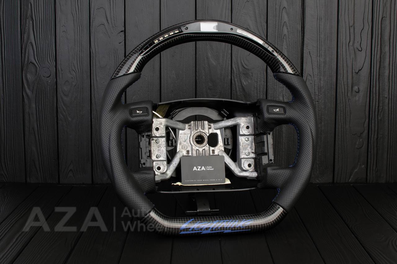 Steering wheel Ford F150/Bronco 1992-1996 (can be any color stripe and stitch) Carbon fiber/Perforated leather/Led screen (only compatible with swapped power trains) - Image 5