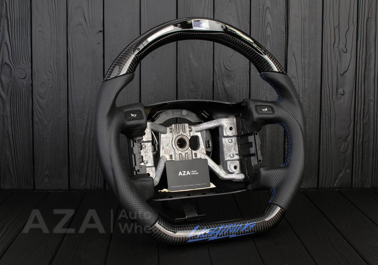 Steering wheel Ford F150/Bronco 1992-1996 (can be any color stripe and stitch) Carbon fiber/Perforated leather/Led screen (only compatible with swapped power trains) - Image 6