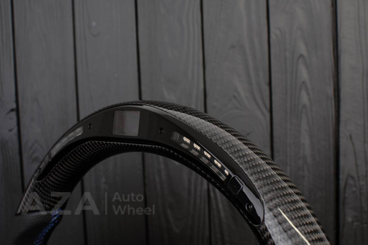 Steering wheel Ford F150/Bronco 1992-1996 (can be any color stripe and stitch) Carbon fiber/Perforated leather/Led screen (only compatible with swapped power trains) - Image 11