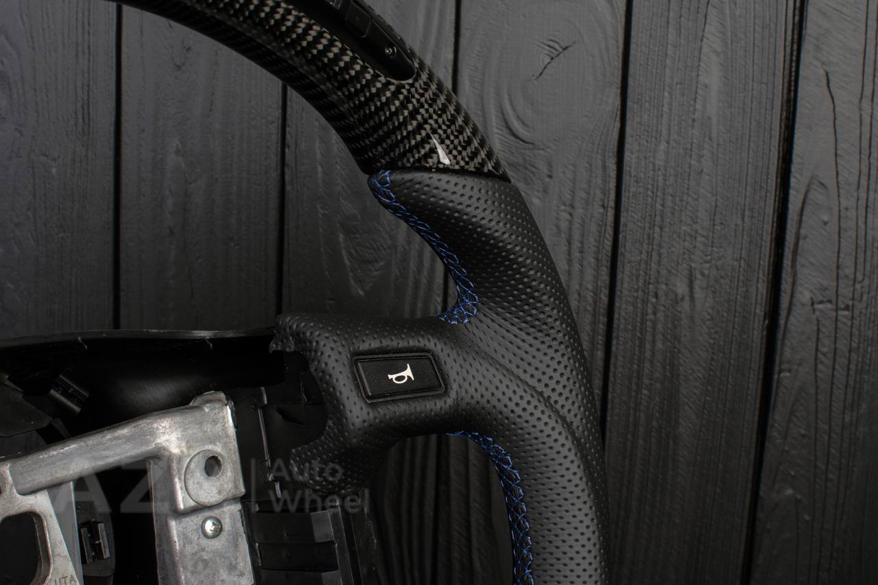 Steering wheel Ford F150/Bronco 1992-1996 (can be any color stripe and stitch) Carbon fiber/Perforated leather/Led screen (only compatible with swapped power trains) - Image 16