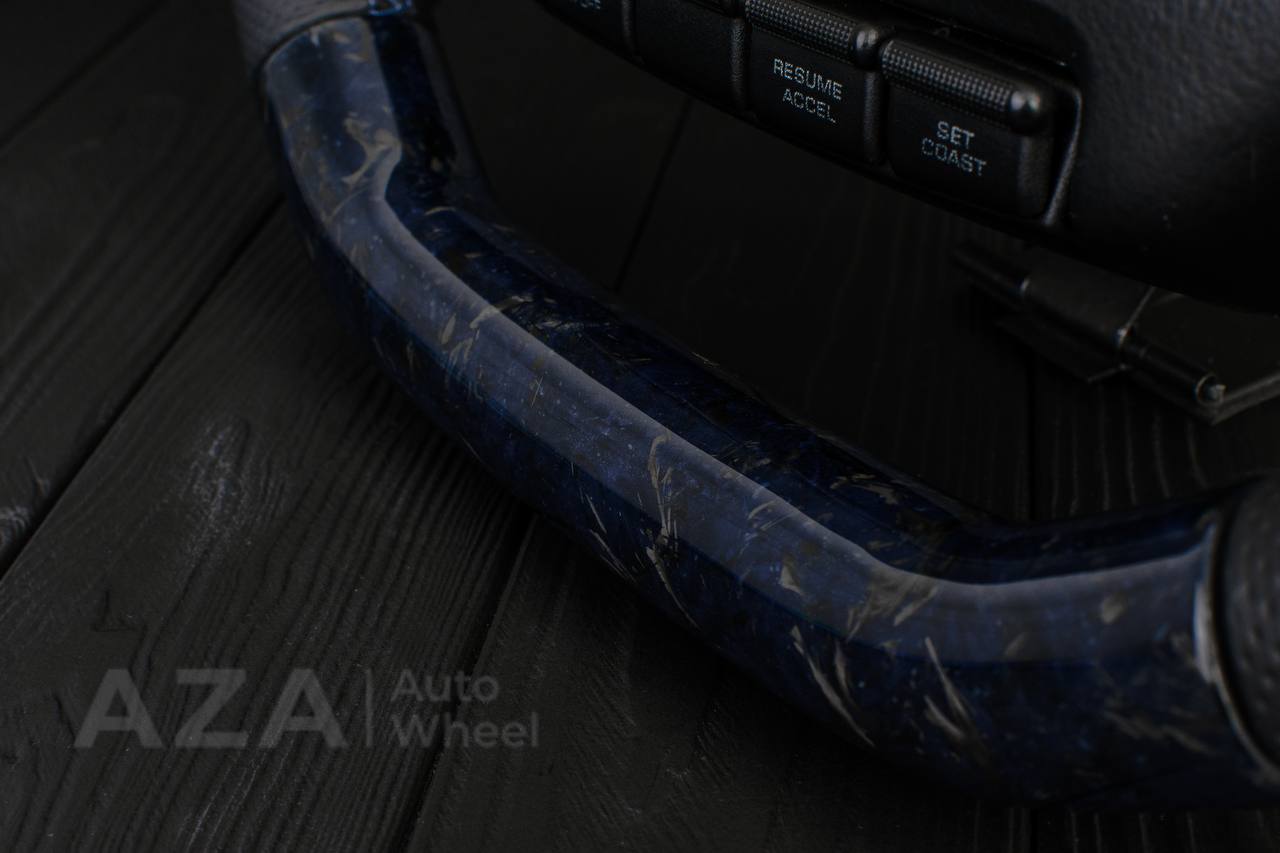 Steering wheel DODGE RAM 1994-1997 Forged blue carbon fiber/Napa italian leather/Blue stripe - Image 10