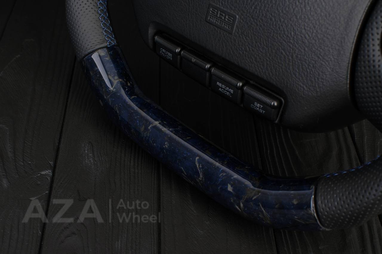 Steering wheel DODGE RAM 1994-1997 Forged blue carbon fiber/Napa italian leather/Blue stripe - Image 11