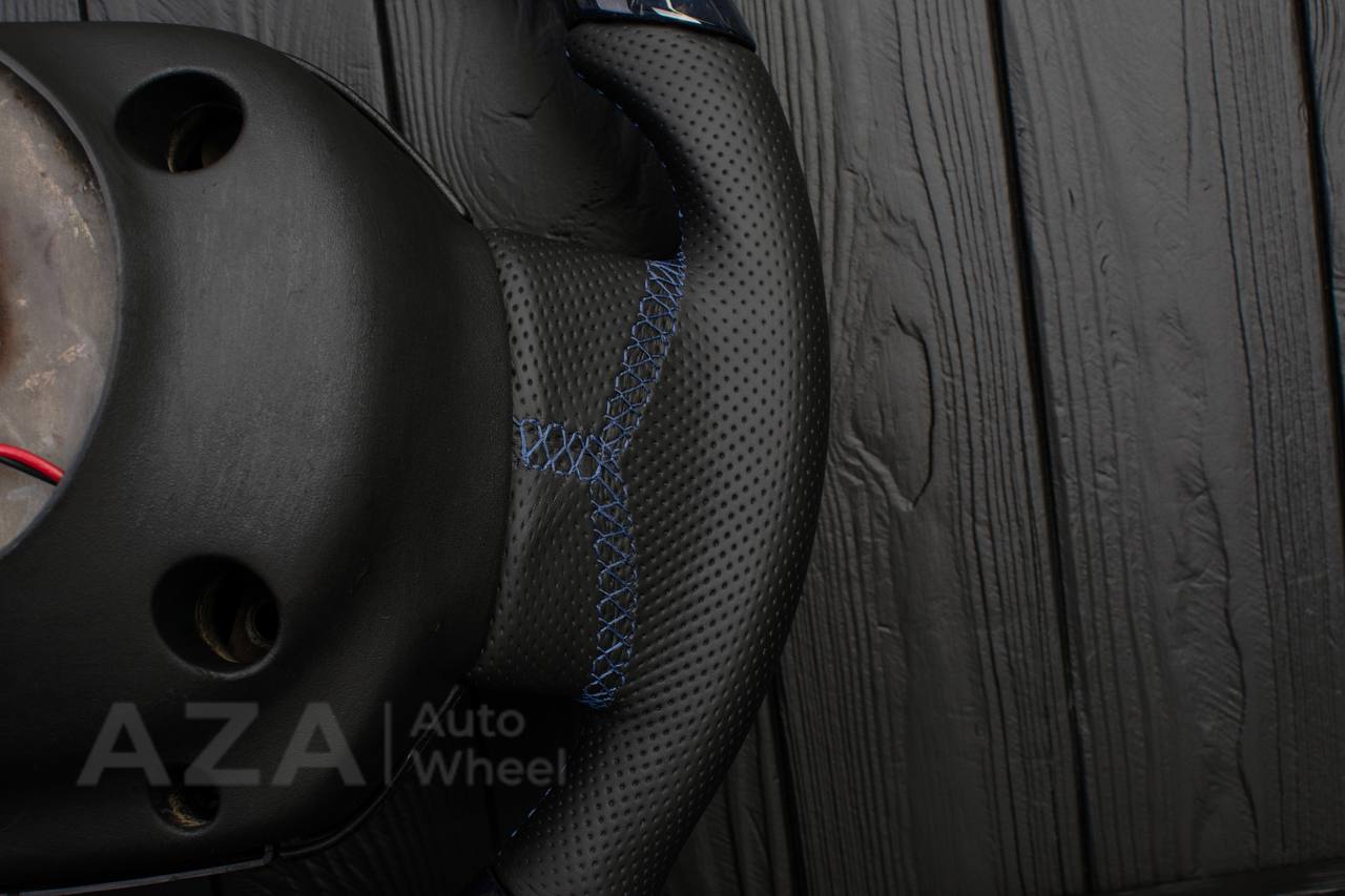 Steering wheel DODGE RAM 1994-1997 Forged blue carbon fiber/Napa italian leather/Blue stripe - Image 14