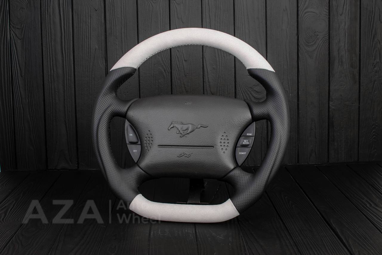 Steering wheel Ford Mustang GT Cobra Alcantara/Perforated leather (can be any color) - Image 3