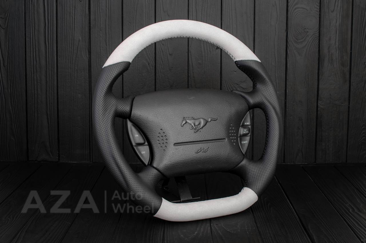 Steering wheel Ford Mustang GT Cobra Alcantara/Perforated leather (can be any color) - Image 4