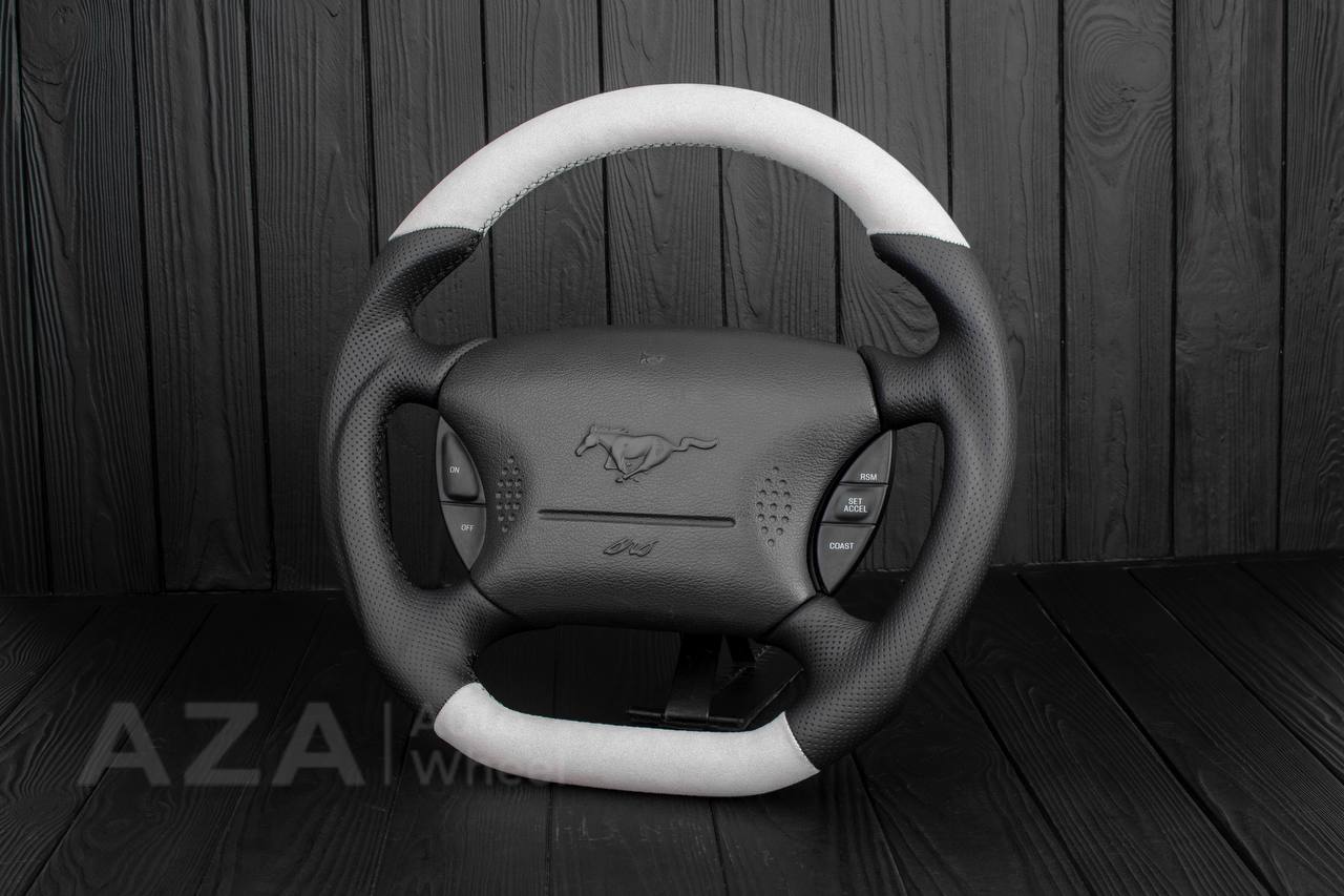 Steering wheel Ford Mustang GT Cobra Alcantara/Perforated leather (can be any color) - Image 5