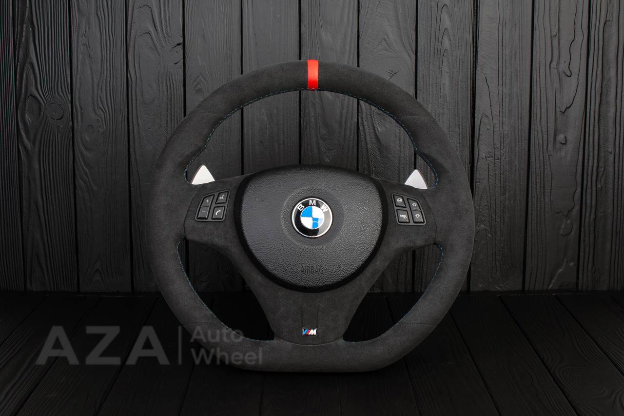 Steering wheel BMW E9X/E8X Alcantara/Red stripe