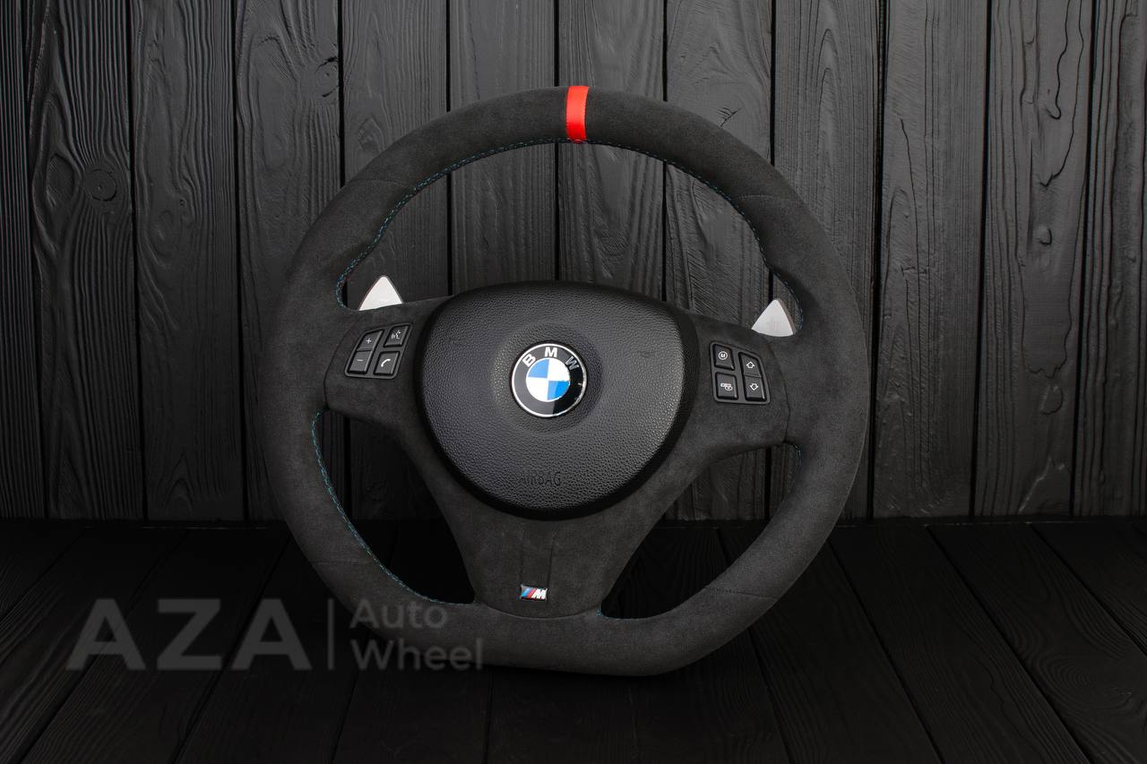 Steering wheel BMW E9X/E8X Alcantara/Red stripe - Image 4