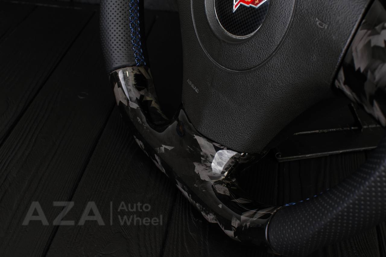 Steering wheel 2006-2011 Corvette C6 Forged carbon fiber/Perforated leather/Led screen - Image 10