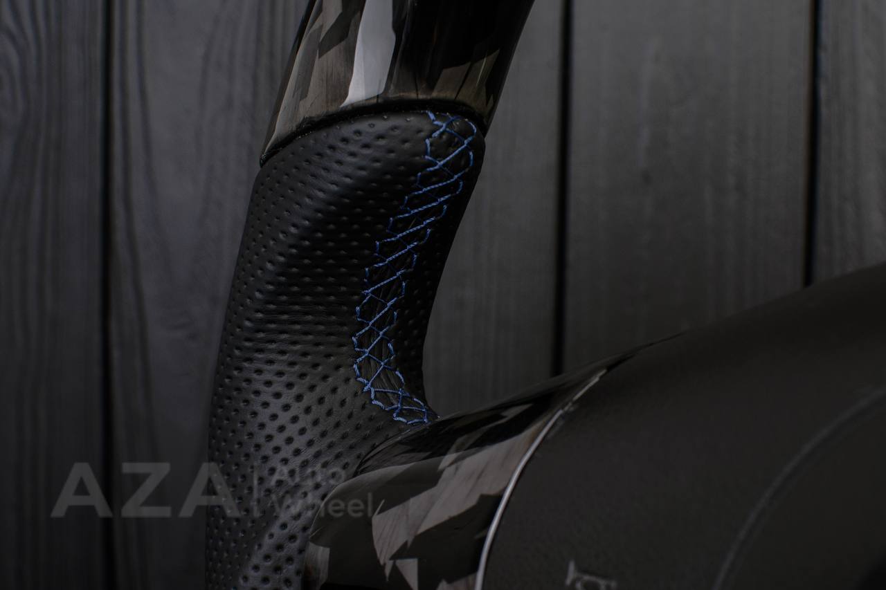 Steering wheel 2006-2011 Corvette C6 Forged carbon fiber/Perforated leather/Led screen - Image 11